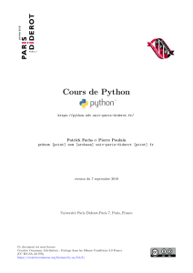 Cours Python : Introduction à la programmation