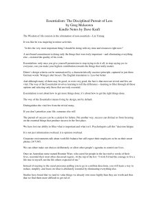 Essentialism: Disciplined Pursuit of Less - Kindle Notes & Summary