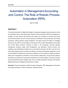 RPA in Management Accounting & Control: Automation's Role (2025)