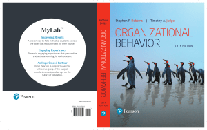 Organizational Behavior 18th Ed. Textbook | Robbins & Judge