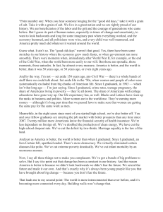 Speech on Progress, Interconnection, and Reason