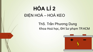 Electrochemistry & Colloid Chemistry Presentation