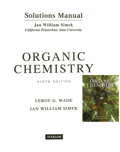 Organic Chemistry Solutions Manual - Wade & Simek, 9th Edition