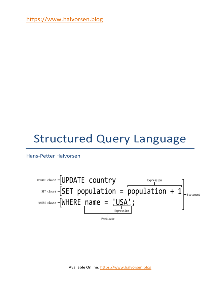 SQL Tutorial: Structured Query Language Guide
