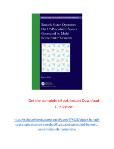 Banach Space Operators on C* Probability Spaces eBook