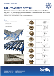 Dyno Gravity Conveyors: Ball Transfer Sections Product Brochure