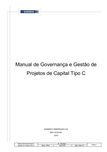 Manual de Governan&ccedil;a e Gest&atilde;o de Projetos - Samarco Minera&ccedil;&atilde;o