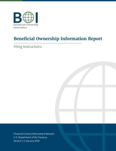 BOIR Filing Instructions: Beneficial Ownership Reporting Guide