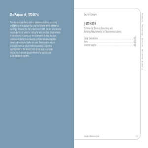 J-STD-607-A Grounding & Bonding Standard for Telecom