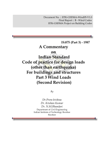 IS:875 Wind Loads Commentary - IITK-GSDMA Project