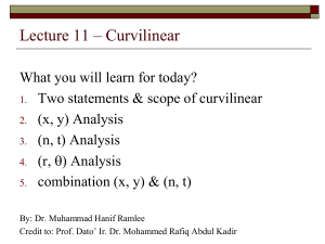 Curvilinear Motion Analysis: Physics Lecture Notes