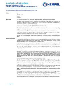 Hempel's Galvosil 15700 Application Instructions