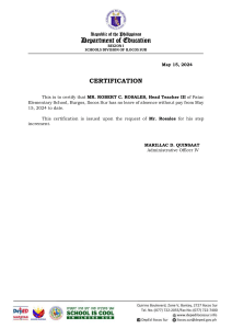 Teacher Certification: No Leave of Absence