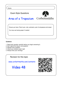 Area of Trapezium: Exam Style Questions