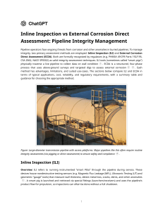ILI vs ECDA: Pipeline Integrity Assessment