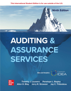 Auditing & Assurance Services Textbook | 9th Edition | McGraw Hill