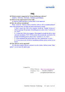 Virtual Oscilloscope Software FAQ: System, USB, Installation