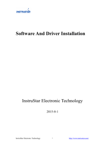 InstruStar Software & Driver Installation Guide 2015