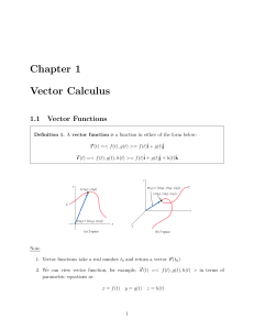 Vector Calculus: Vector Functions, Derivatives, and Integrals