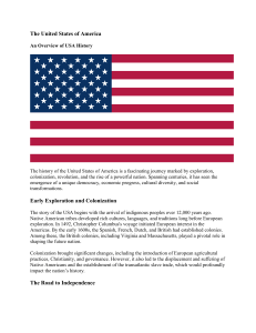 USA History Overview: Exploration to Modern Era