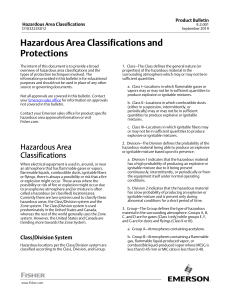 Hazardous Area Classifications & Protection Techniques