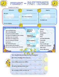 Present & Past Tenses Worksheet: English Grammar Practice