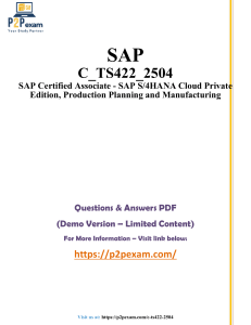 SAP C_TS422_2504 Exam Questions & Answers (Demo)