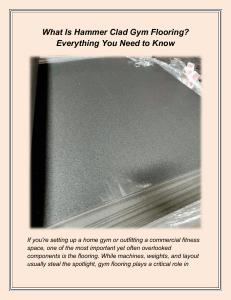 Hammer Clad Gym Flooring: Everything You Need to Know