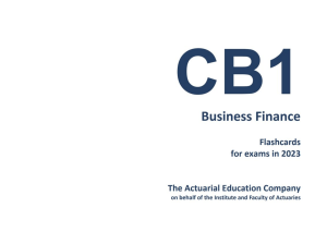 CB1 Business Finance Flashcards for Exams in 2023