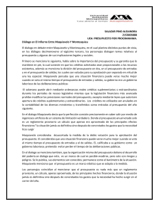 Maquiavelo y Montesquieu: An&aacute;lisis del Di&aacute;logo sobre el Presupuesto