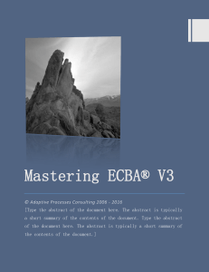 MasteringECBA prep