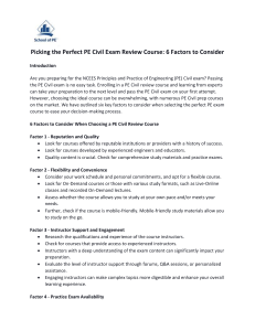 PE Civil Exam Review Course: 6 Factors to Consider
