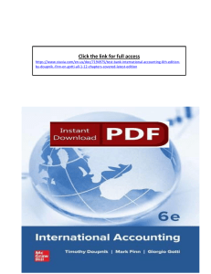 International Accounting Test Bank, 6th Edition