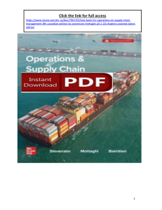 Operations & Supply Chain Management Test Bank