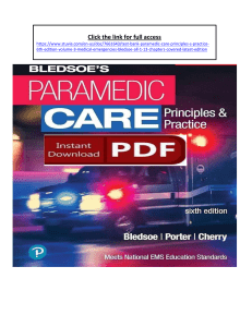 Test bank paramedic care principles practice 5th edition volume 3