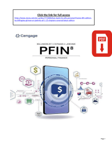 PFIN Personal Finance 8th Ed. Test Bank