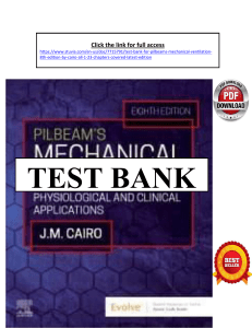 Pilbeam's Mechanical Ventilation 8th Ed. Test Bank