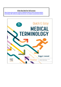 Medical Terminology Test Bank, 10th Edition