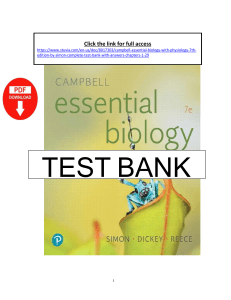 Campbell Biology Test Bank: Chapters 1-29