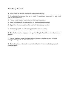 Database Design Document: Business Problem Solution
