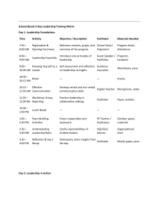 School Leadership Training Matrix: 2-Day Program