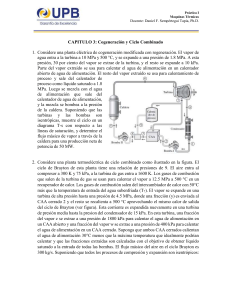 Problemas de Práctica de Cogeneración y Ciclo Combinado