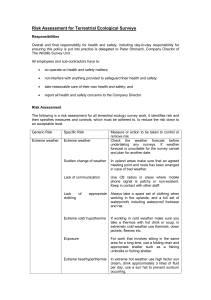 Terrestrial Ecology Survey Risk Assessment