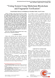 Blockchain Voting System with Fingerprint Verification