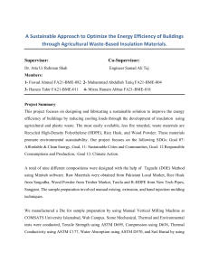 Sustainable Building Insulation from Agricultural Waste Project