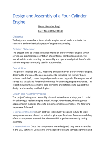 Four-Cylinder Engine Design & Assembly Report