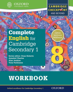 Complete English for Cambridge Secondary 1 Workbook - Oxford