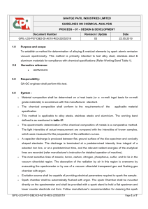 Chemical Analysis Guidelines: Spark Atomic Emission Spectrometry