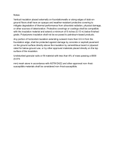Insulation Requirements for Foundations and Slabs