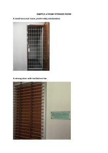 Exam Storage Room Security Guidelines